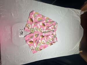 Odd Future Donut Print Pink Elastic Waist Shorts